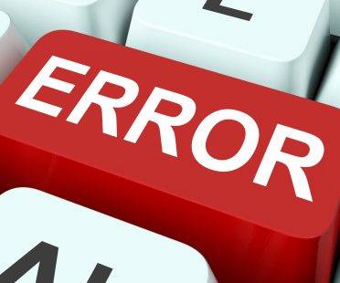 Error Key Showing Mistake Fault Or Defects