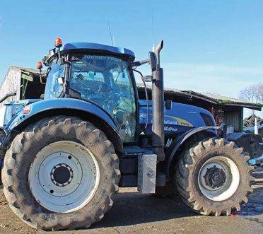 Blue New Holland Tractor.