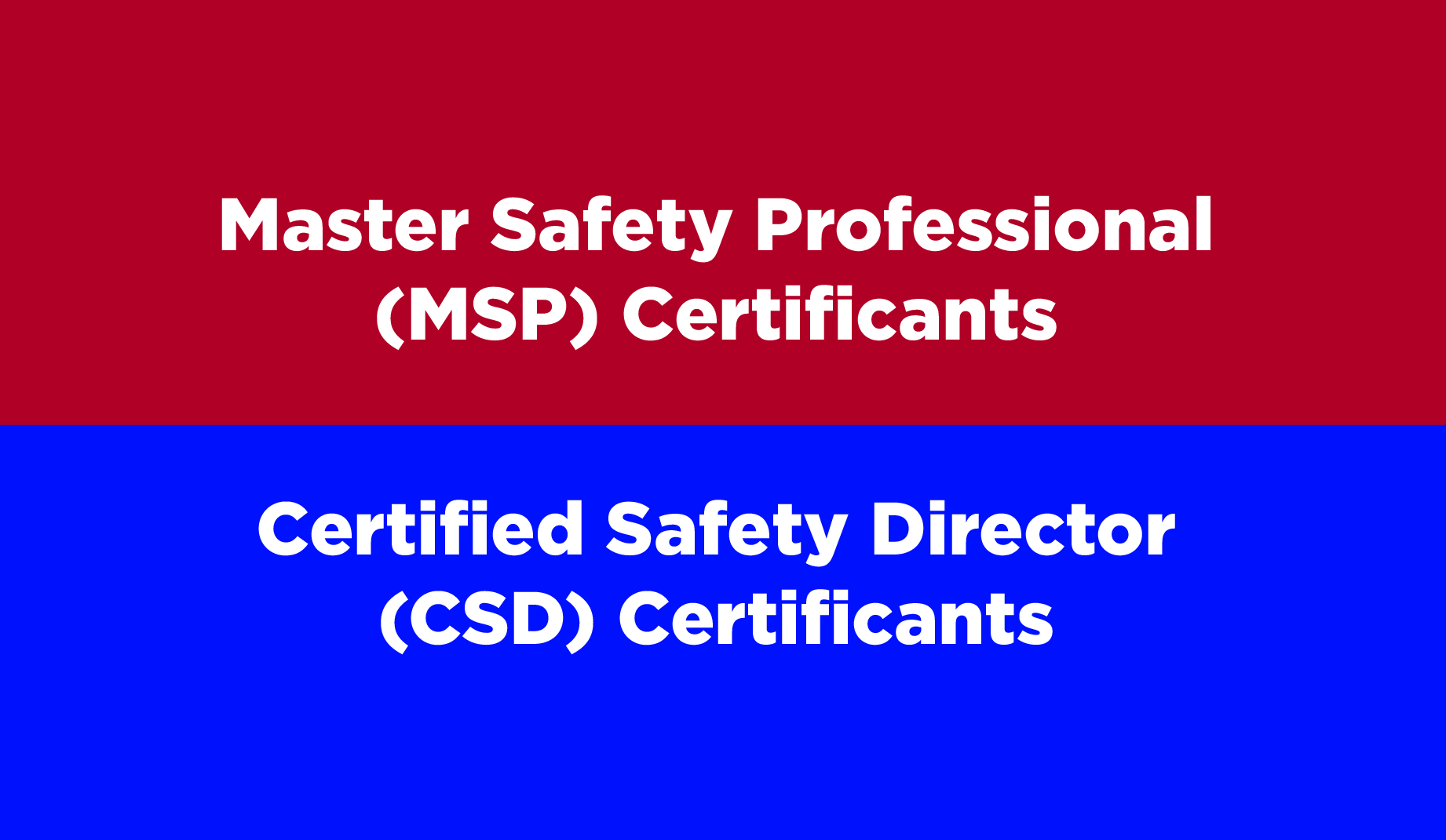 Newest MSP and CSD Certificants!